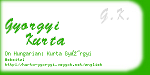 gyorgyi kurta business card